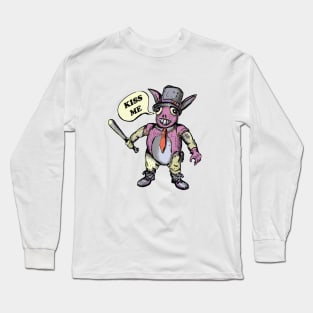 The colored bunny need a kiss ! Long Sleeve T-Shirt